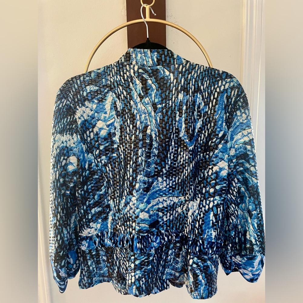 Luner Blue Patterned Women's Jacket - image 4